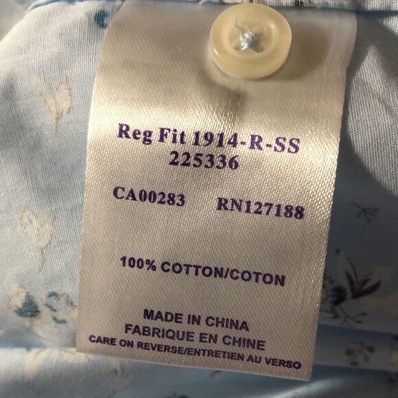 Jack Maverick 100% cotton short sleeve print button front‎ shirt NWT Size XL - Picture 8 of 8